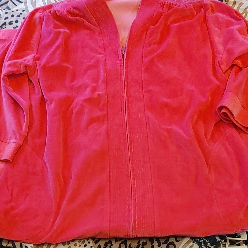 Vintage Women's Pink Housecoat Sz Lg